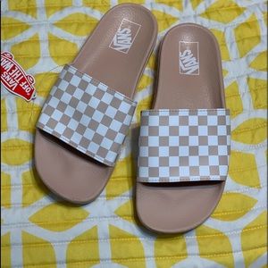 VANS pink slides sandals shoes NEW